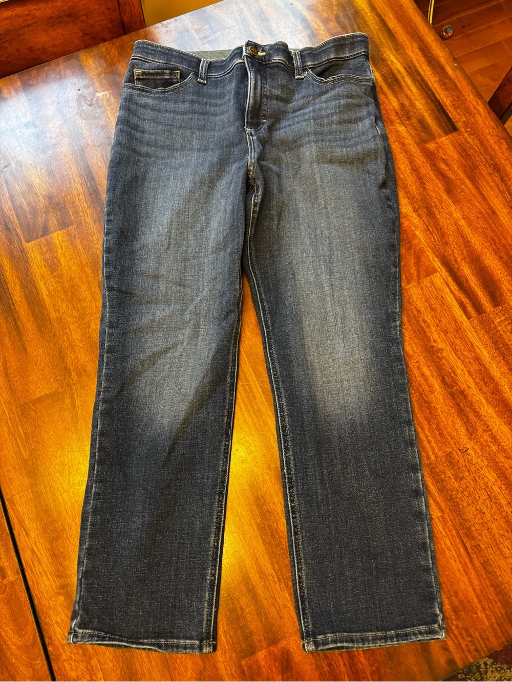 Lee Women’s Straight-Leg Jeans in Dark Blue Wash size 14 short